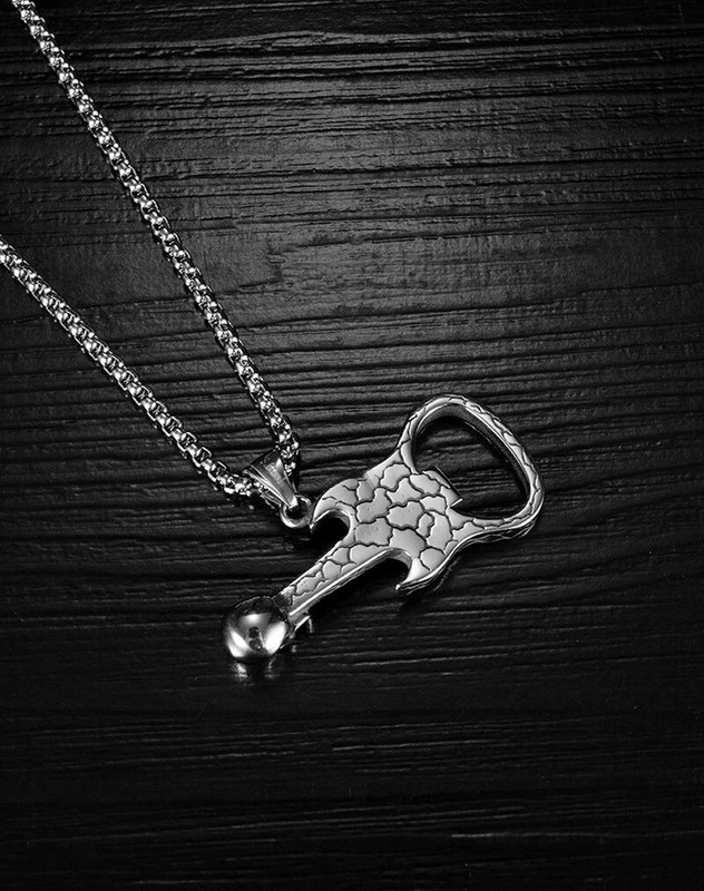 Halloween Goth pudeliavaja pealuu peaga kitarr meeste ripats kaelakee roostevabast terasest skelett punk meessoost rock moeehted