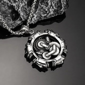 Ανδρικό κρεμαστό κολιέ ρετρό εργαλείων κρανίο από ανοξείδωτο ατσάλι πανκ Vintage αλυσίδα λαιμού σκελετός τσόκερ μόδα κοσμήματα γκοθ αξεσουάρ