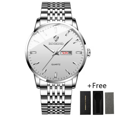 Madingi vyriški laikrodžiai Prabangūs prabangūs vandeniui atsparūs šviečiantys rankiniai vyriški sportiniai kvarciniai laikrodžiai data savaitė