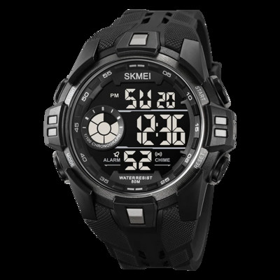 SKMEI Jaapani digitaalne liikumise stopper Spordikellad meeste vabaaja taustavalgustusega ekraan 5 baari veekindel käekell kuupäeva äratuskell