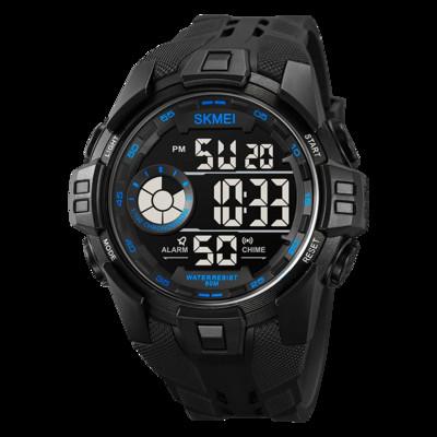 SKMEI Jaapani digitaalne liikumise stopper Spordikellad meeste vabaaja taustavalgustusega ekraan 5 baari veekindel käekell kuupäeva äratuskell