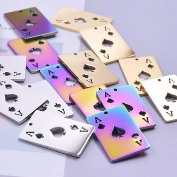 1 τμχ Μπαστούνια από ανοξείδωτο ατσάλι Κάρτες πόκερ Κρεμαστά κολιέ Γούρι για γυναίκες Ανδρικά κοσμήματα Αλυσίδα κοσμήματα Γιακάδες