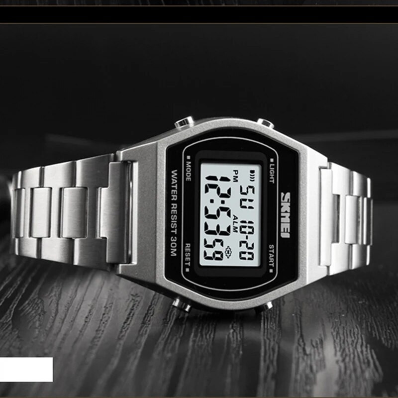 SKMEI 1328 Poslovni muški satovi Vodootporni elektronički muški sat s LED zaslonom Muški ručni sat Reloj Relogio Masculino 1647