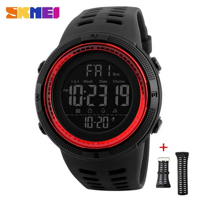 SKMEI 1251 Ceasuri multifuncționale Ceas cu alarmă Chrono 5Bar Ceas digital impermeabil reloj hombre Ceas sport în aer liber Bărbați