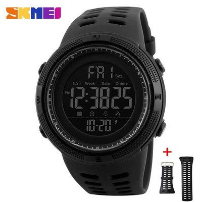 SKMEI 1251 Ceasuri multifuncționale Ceas cu alarmă Chrono 5Bar Ceas digital impermeabil reloj hombre Ceas sport în aer liber Bărbați