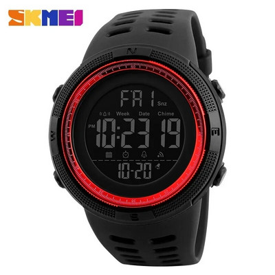 SKMEI 1251 Ceasuri multifuncționale Ceas cu alarmă Chrono 5Bar Ceas digital impermeabil reloj hombre Ceas sport în aer liber Bărbați