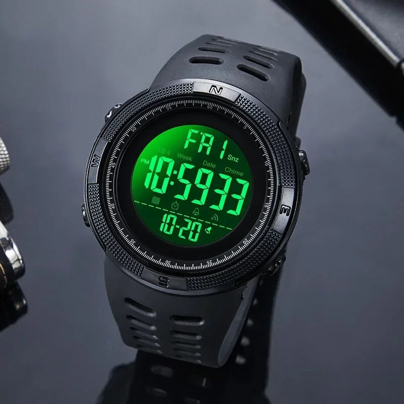 SKMEI 1251 Ceasuri multifuncționale Ceas cu alarmă Chrono 5Bar Ceas digital impermeabil reloj hombre Ceas sport în aer liber Bărbați