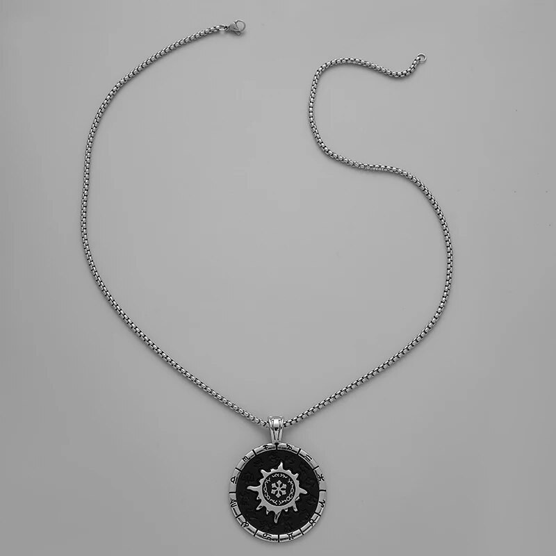 Punk vyrų retro žvaigždyno pakabukas karoliai Vintažinis nerūdijančio plieno kietas kaklo grandinėlė, skirtas vyriškiems madingiems papuošalams aksesuarams