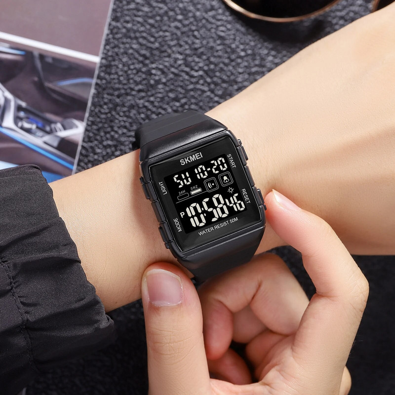 SKMEI 1960 vyriškas sportinis laikrodis, atsparus vandeniui LED skaitmeninis rankiniai laikrodžiai lauko elektroniniai laikrodžiai, vyriškas nemokamas pristatymas Reloj Masculino