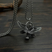 Retro Christian Seraph Ανδρικό κρεμαστό κολιέ Vintage κολιέ από ανοξείδωτο ατσάλι για ανδρικό Hiphop Θρησκευτικά μοντέρνα κοσμήματα μόδας