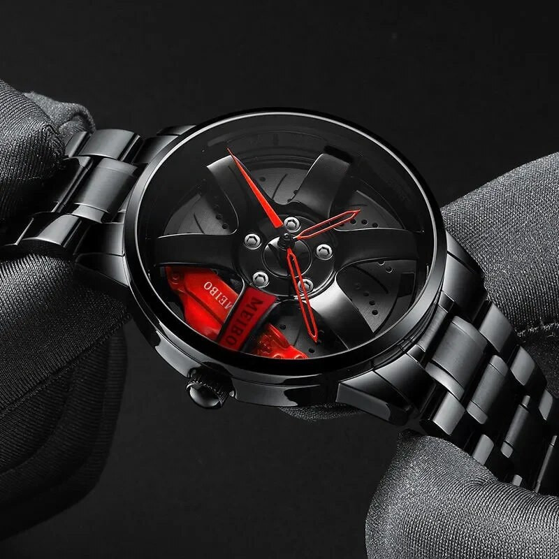 Spordikellad Meeste Kvartsist vabaaja käekellad Loominguline 3D Sport Veljega rattaga käekell Automood Kvaliteetne meeste käekell