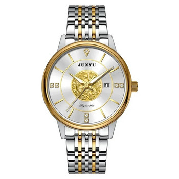 JUNYU Луксозни мъжки часовници Бизнес кварцов ръчен часовник Модни висококачествени ръчни часовници Двоен календар Водоустойчив мъжки часовник