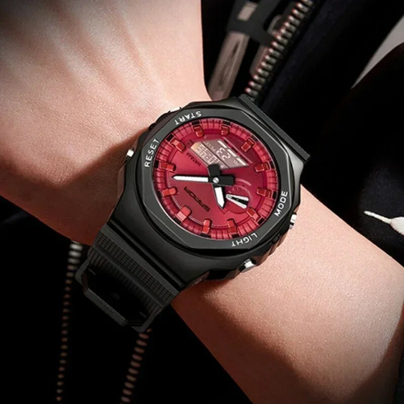 Γνήσια SANDA Luxury Ανδρικά Ρολόγια Quartz Αδιάβροχο αθλητικό ρολόι Ηλεκτρονικό ψηφιακό ρολόι χειρός για άνδρες Δώρα Reloj Hombre