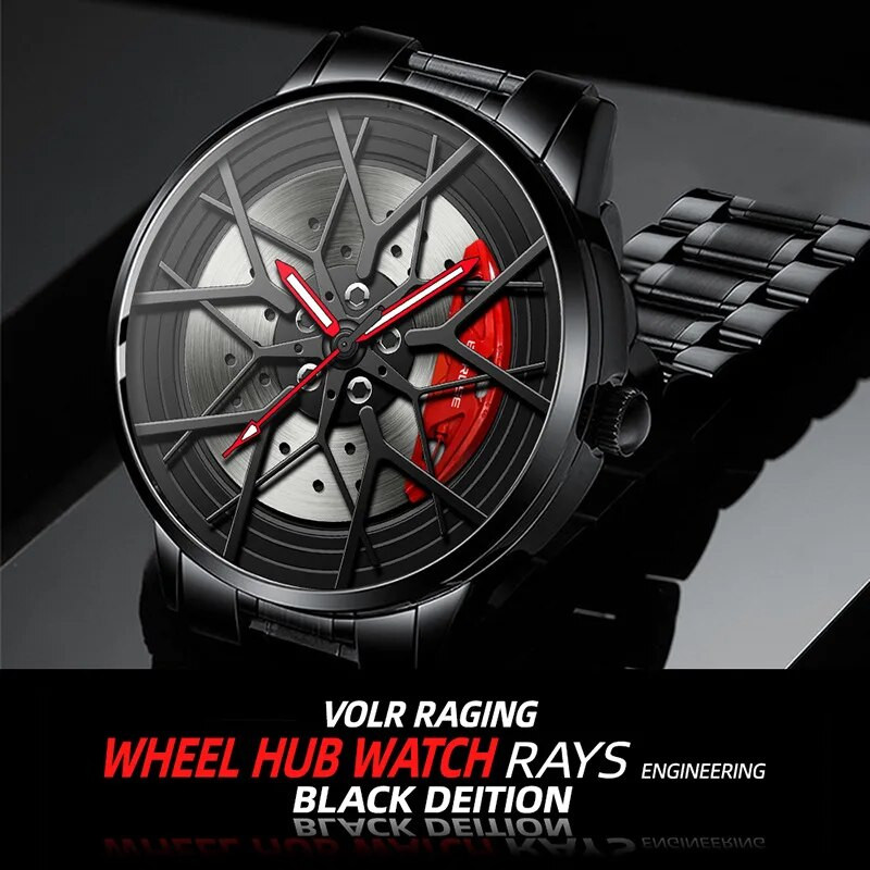 Meeste laheda rattatelgedega kvartskell Fashion Trend veekindel käekell, öö helendav käekell V69