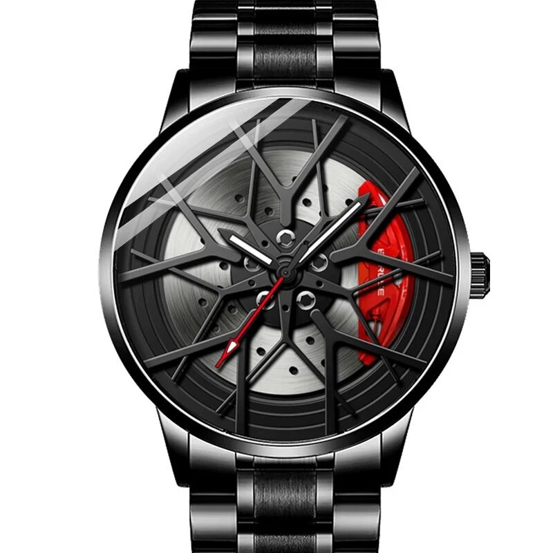 Meeste laheda rattatelgedega kvartskell Fashion Trend veekindel käekell, öö helendav käekell V69