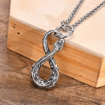 Vnox Rock Gothic Ανδρικά κολιέ με φίδια με ζώα, κοσμήματα πανκ Vintage από ανοξείδωτο ατσάλι Statement Cocktail Party