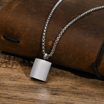 Tuhakast ripats Ehted Lemmiklooma urn tuhastamise mälestusmärk roostevabast terasest meene Avatav tuhahoidja keti kaelakee