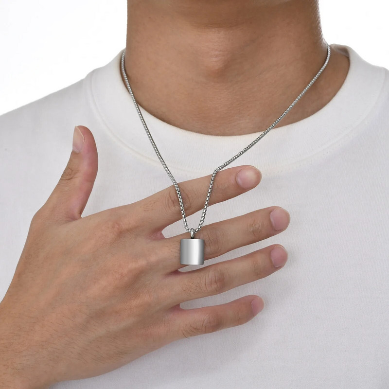 Tuhakast ripats Ehted Lemmiklooma urn tuhastamise mälestusmärk roostevabast terasest meene Avatav tuhahoidja keti kaelakee