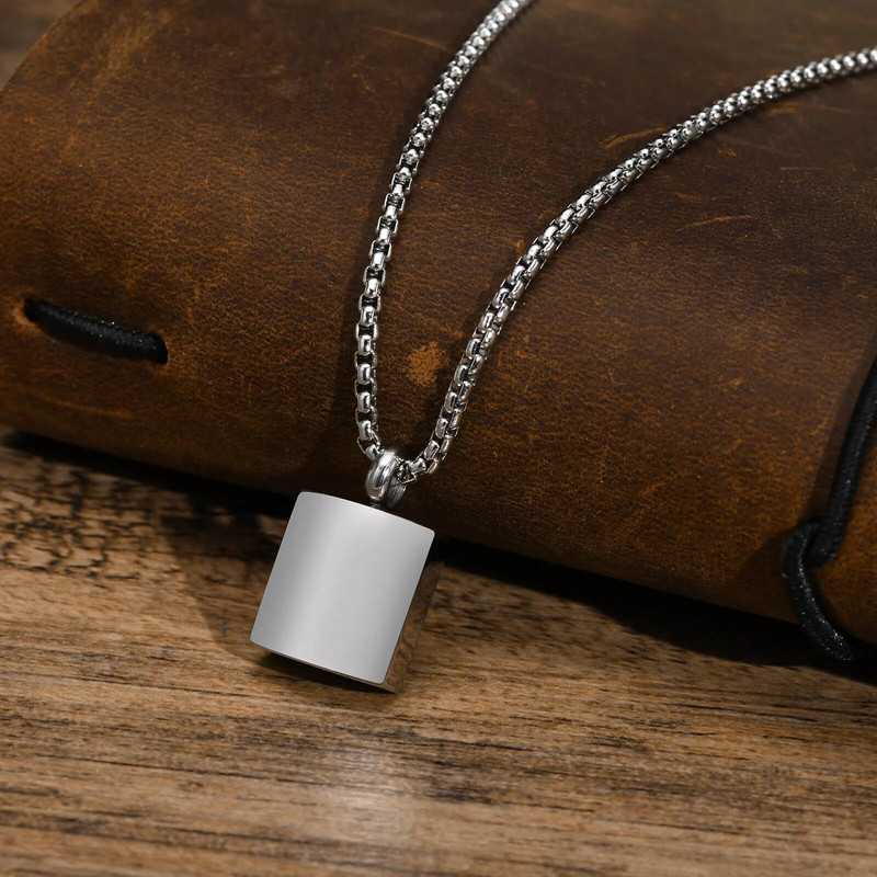 Tuhakast ripats Ehted Lemmiklooma urn tuhastamise mälestusmärk roostevabast terasest meene Avatav tuhahoidja keti kaelakee