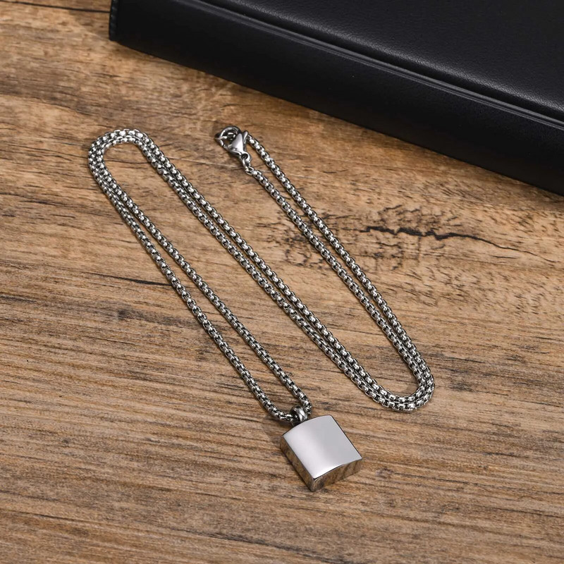 Tuhakast ripats Ehted Lemmiklooma urn tuhastamise mälestusmärk roostevabast terasest meene Avatav tuhahoidja keti kaelakee