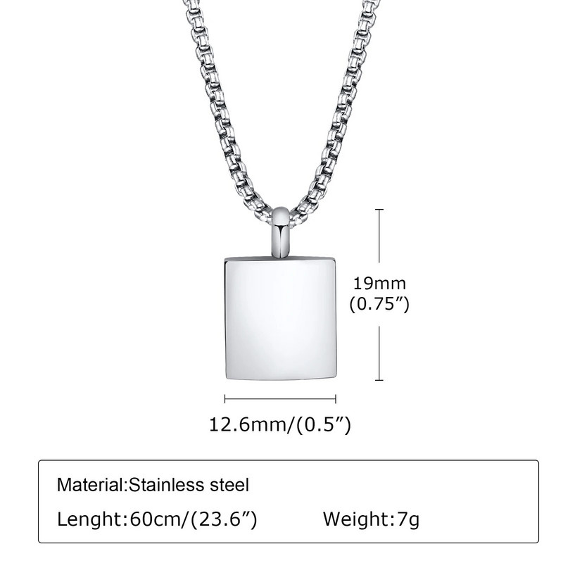 Tuhakast ripats Ehted Lemmiklooma urn tuhastamise mälestusmärk roostevabast terasest meene Avatav tuhahoidja keti kaelakee
