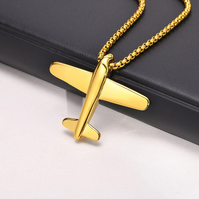 Lahedad moodsad lennukiripatsiga kaelakeed meestele, rock-punk roostevabast terasest õhujõudude kaelaripatsiga ehted