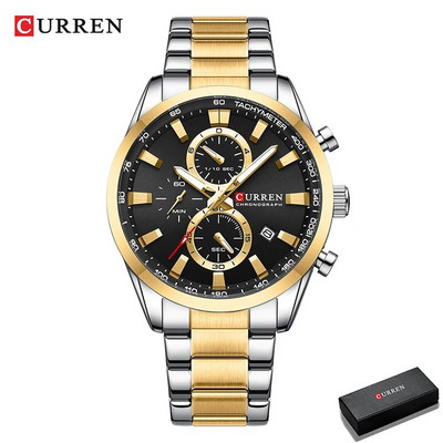 Curren Γνήσια αδιάβροχα ανδρικά ρολόγια Πολυτελές ρολόι χαλαζία Business Elegant ανδρικό ρολόι χειρός υψηλής ποιότητας Δώρο για άνδρες