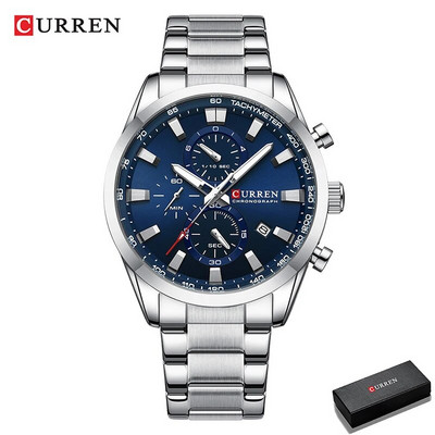 Curren Γνήσια αδιάβροχα ανδρικά ρολόγια Πολυτελές ρολόι χαλαζία Business Elegant ανδρικό ρολόι χειρός υψηλής ποιότητας Δώρο για άνδρες