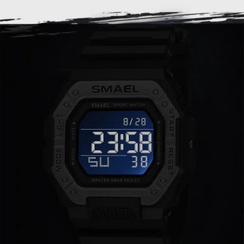 SMAEL Digital Brand Clock LED Αδιάβροχο Auto Date Military Army Πράσινο τετράγωνο ρολόγια χειρός Ανδρικό ρολόι Ψηφιακά αθλητικά ρολόγια 8059