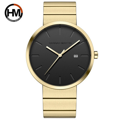 Hannah Martini käekell meestele Jaapani imporditud liikumise originaal 3ATM veekindel moodne lihtne ärikell Relogio Masculino