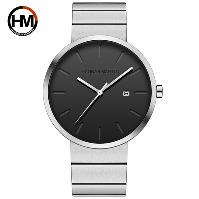Hannah Martini käekell meestele Jaapani imporditud liikumise originaal 3ATM veekindel moodne lihtne ärikell Relogio Masculino