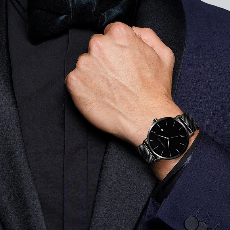 Hannah Martini käekell meestele Jaapani imporditud liikumise originaal 3ATM veekindel moodne lihtne ärikell Relogio Masculino