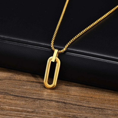 Vnox απλά γεωμετρικά κολιέ για άντρες αγόρια, κοίλο τετράγωνο πολύγωνο κολάρο από ανοξείδωτο ατσάλι, κοσμήματα μινιμαλιστικών δώρων