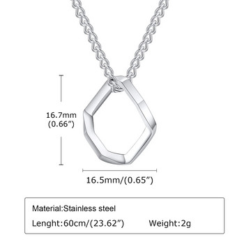 Γεωμετρικά στρογγυλά μενταγιόν κολιέ για άντρες από ανοξείδωτο ατσάλι Ακανόνιστο κομψό μινιμαλισμό κοσμήματα με λαιμόκοψη Δώρο για άνδρες BFF