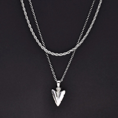 Vnoxi kihilised kaelakeed meestele, roostevabast terasest etniline nooleripats, köis Kuuba kast-kettkrae, vabaaja vintage meeste ehted