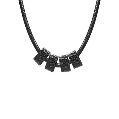 Stilingi vyriški karoliukai „Choker“ karoliai, vandeniui atsparus nerūdijančio plieno veganiškas karoliukų papuošalas su apykakle, dovana vaikinui vyrui tėčiui jam