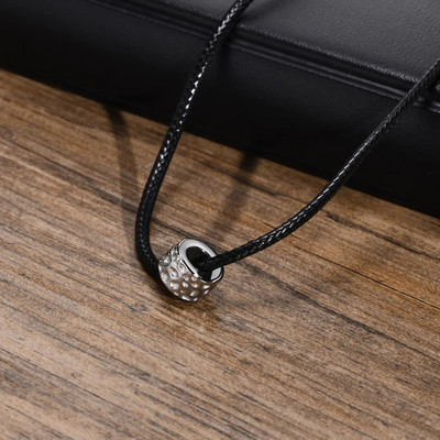 Stilingi vyriški karoliukai „Choker“ karoliai, vandeniui atsparus nerūdijančio plieno veganiškas karoliukų papuošalas su apykakle, dovana vaikinui vyrui tėčiui jam