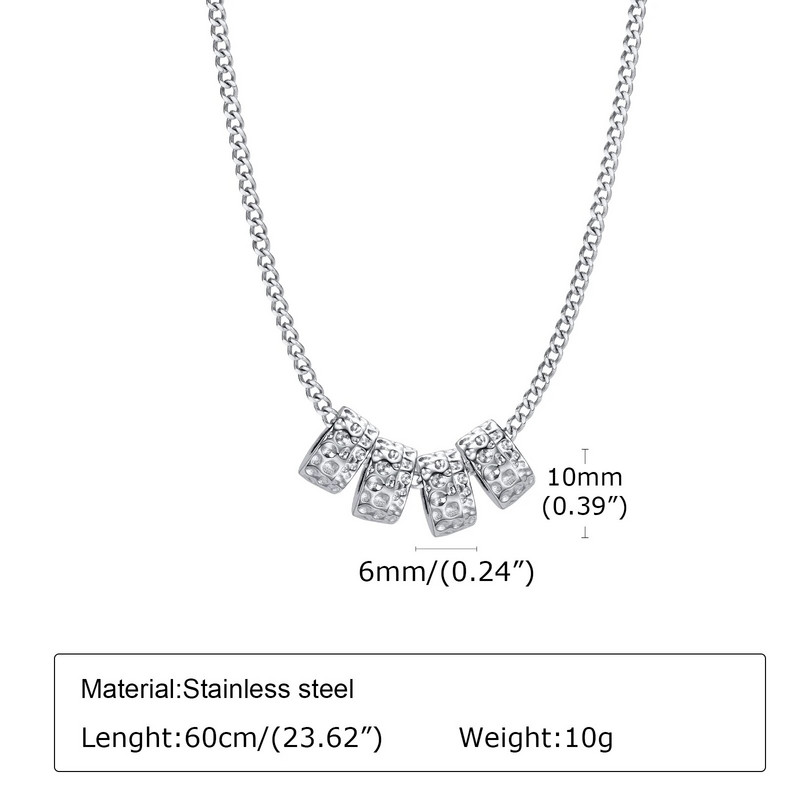 Stilingi vyriški karoliukai „Choker“ karoliai, vandeniui atsparus nerūdijančio plieno veganiškas karoliukų papuošalas su apykakle, dovana vaikinui vyrui tėčiui jam