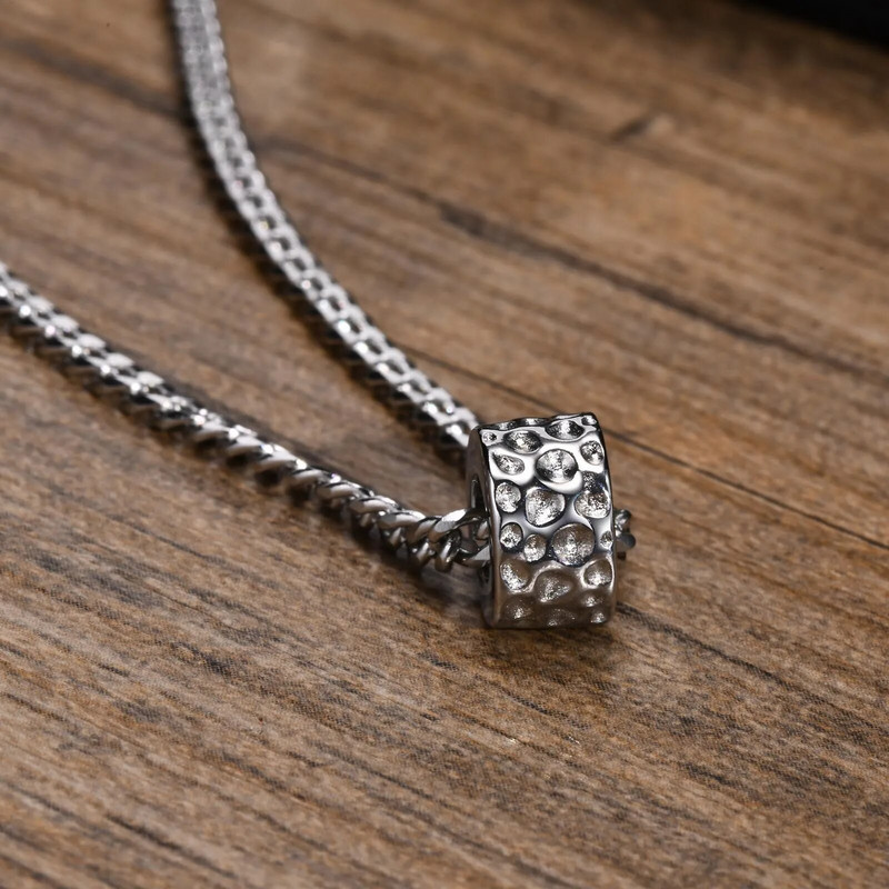 Stilingi vyriški karoliukai „Choker“ karoliai, vandeniui atsparus nerūdijančio plieno veganiškas karoliukų papuošalas su apykakle, dovana vaikinui vyrui tėčiui jam