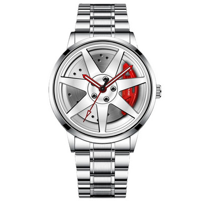 BORUSE Fashion meeste autokellad meestele Sport veekindel kvartsist käekell roostevabast terasest rattarummuga käekell