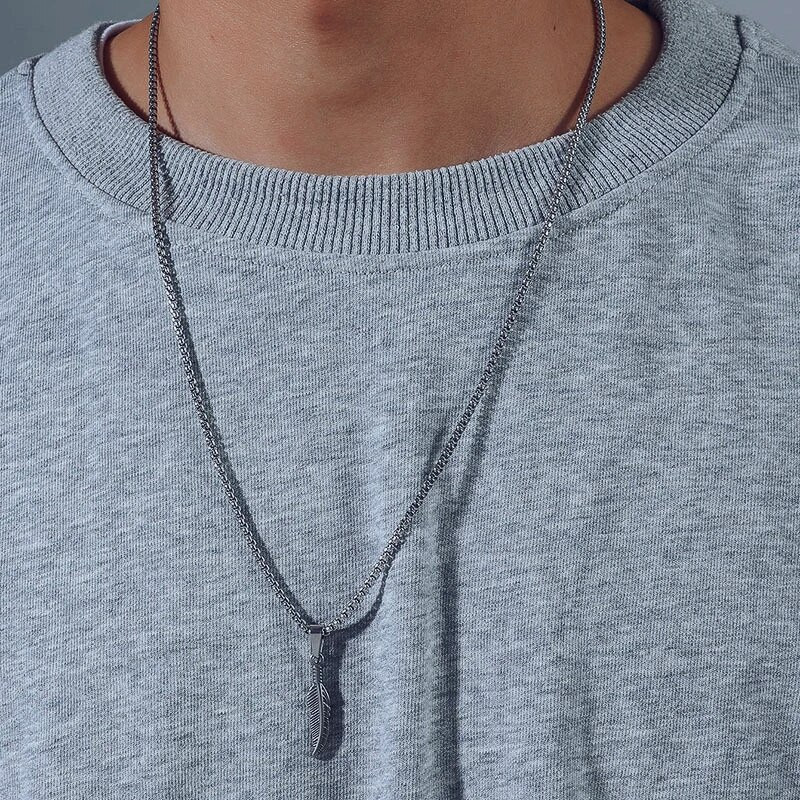 Roostevabast terasest kaelakeed, pikad suled, hip-hop ripats kett Choker võlu, mood kaelakee meestele ehted peosõpradele