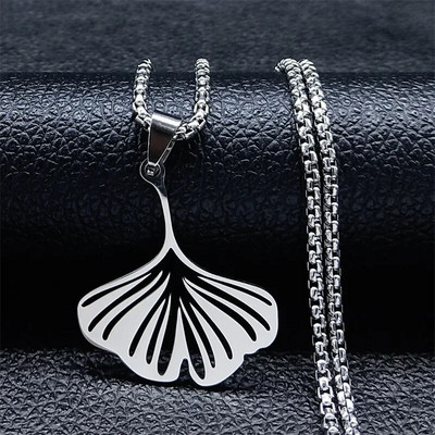 Madingi lapiniai pakabukai, karoliai moterims, vyrams, nerūdijančio plieno sidabro spalvos Boho plunksnų grandinėlė papuošalai Dovanų apykaklė bohem N3393S01