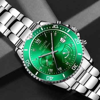 Ανδρικά ρολόγια NOTIONR Fashion Ανδρικά Πράσινα Ρολόγια Ανδρικό Ημερολόγιο Χαλαζία Ρολόι καρπού Πολυτελές ανδρικό ρολόι από ανοξείδωτο ατσάλι montre homme