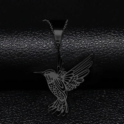 Koolibri ripats roostevabast terasest kaelakeed naistele linnukaelakee koolibri colibri ehted acero oksüdeerimata joyeria N742