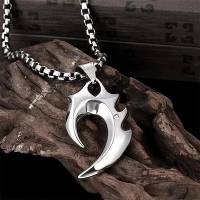 Colier din dinți de lup Accesorii de modă pentru bărbați Design avansat Sense pandantiv pentru grupuri mici INS High Street Fashion Brand Versatil