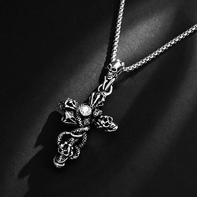 Colier din dinți de lup Accesorii de modă pentru bărbați Design avansat Sense pandantiv pentru grupuri mici INS High Street Fashion Brand Versatil