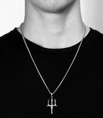 Rafinat Retro Creativ Poseidon Trident Colier pandantiv din aliaj Bărbați dominator Zilnic Petrecere Locomotivă Rock Accesorii Cadou