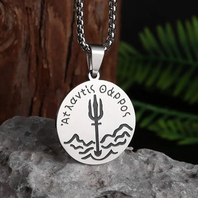 Rafinat Retro Creativ Poseidon Trident Colier pandantiv din aliaj Bărbați dominator Zilnic Petrecere Locomotivă Rock Accesorii Cadou