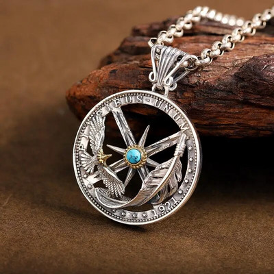 Rafinat Retro Creativ Poseidon Trident Colier pandantiv din aliaj Bărbați dominator Zilnic Petrecere Locomotivă Rock Accesorii Cadou