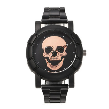 Νέο διασυνοριακό ρολόι υψηλής ποιότητας skull black series ανδρικό ρολόι ατσάλινο λουράκι